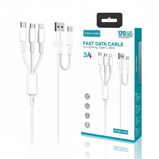Fast Data Cable 3A Multi-Connector Set