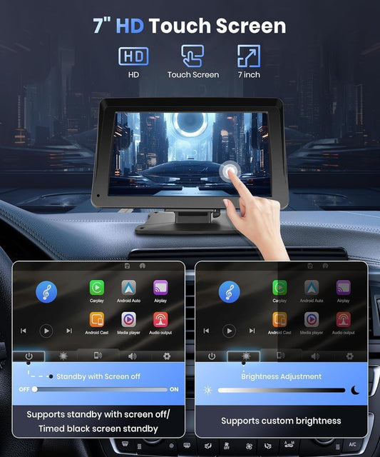 CarPlay Dashboard Display mounted in car